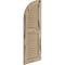 Ekena Millwork Pecky Cypress 2 Equal Louver w/Quarter Round Arch Top Faux Wood Shutters, 18"W x 82"H (64" Low Side) SHULVQ18X82PCPR - alternate 7